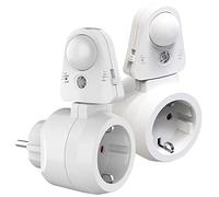 revolt rilevatore movimento con spina: Presso la presa con sensore di movimento e luce PIR, fino a 2.300 Watt / 10 A, soglia di luminosità e durata di accensione regolabili (presa sensore, per)
