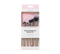 Revolution Back To Base-ics Starter Essentials Brush Set, Set 4 pennelli base per fondotinta, correttore & blush, vegano