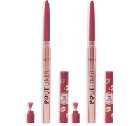 Revolution Beauty, Matita Labbra Volumizzante Pout Bomb, Lunga Tenuta con Acido Ialuronico & Vitamina E, Vegano & Senza Crudeltà, Mauve Berry (Confezione da 2)