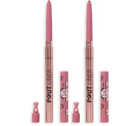 Revolution Beauty, Matita Labbra Volumizzante Pout Bomb, Lunga Tenuta con Acido Ialuronico & Vitamina E, Vegano & Senza Crudeltà, Rosa Bambina (Confezione da 2)