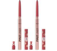 Revolution Beauty, Matita Labbra Volumizzante Pout Bomb, Lunga Tenuta con Acido Ialuronico & Vitamina E, Vegano & Senza Crudeltà, Rosso Ciliegia Bruciata (Confezione da 2)