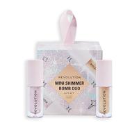 Revolution Beauty Mini Shimmer Bomb Set Labbra, 2 Pezzi con Finitura Trasparente, Vegano & Senza Crudeltà