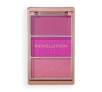 Revolution, Blush Icon Palette, Blush in Crema & Polvere Compatta, Alta Pigmentazione, Palette Viso, Vegano & Cruelty-Free, 3 Tonalità, Hot Pink Flag