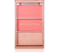 Revolution, Blush Icon Palette, Blush in Crema & Polvere Compatta, Alta Pigmentazione, Palette Viso, Vegano & Cruelty-Free, 3 Tonalità, Authentic Peach