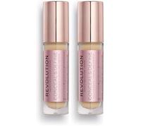 Revolution Conceal & Define Concealer, Correttore per Makeup Viso Leggero, Copertura Totale a Lunga Durata, C8.5, 4g (Confezione da 2)