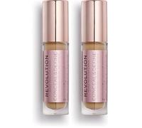 Revolution Conceal & Define Concealer, Correttore per Makeup Viso Leggero, Copertura Totale a Lunga Durata, C12, 4g (Confezione da 2)