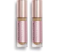 Revolution Conceal & Define Concealer, Correttore per Makeup Viso Leggero, Copertura Totale a Lunga Durata, C10, 4g (Confezione da 2)