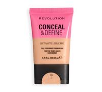 Revolution Conceal & Define Soft Matte Tube Foundation, F8C | Copertura Totale, Finish Opaco, Vegan e Cruelty-Free, Toni di Pelle Freddi, 23ml