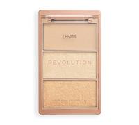 Revolution Highlight Icon Palette, Trio Crema, Polvere e Shimmer, Pigmento Modulabile per Illuminare con Facilità, Rose Glow, 2.8g