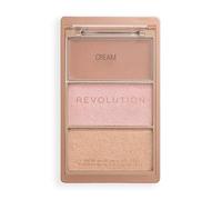 Revolution Highlight Icon Palette, Trio Crema, Polvere e Shimmer, Pigmento Modulabile per Illuminare con Facilità, Molten Bronze, 2.8g