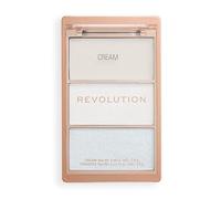 Revolution Highlight Icon Palette, Trio Crema, Polvere e Shimmer, Pigmento Modulabile per Illuminare con Facilità, White Wishes, 2.8g