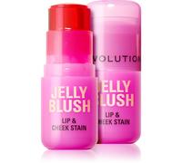 Revolution Beauty, Jelly Blush Stick Labbra & Guance, Lunga Tenuta, Modulabile con Acido Ialuronico & Aloe, Vegano & Senza Crudeltà, Rosso Fragola