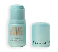 Revolution Jelly Shine Highlight Stick, illuminante per occhi, viso e corpo, formula in gel con effetto perlato, Vegan & Cruelty-Free, Mermaid Green