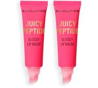 Revolution Juicy Peptide Lip Balm, Balsamo Labbra Idratante con Peptidi, Squalano e Vitamina E, Vegano e Cruelty-Free, 8ml, Guava Rum Punch Coral (Confezione da 2)