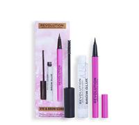 Makeup Revolution London Eye & Brow Icons Gift Set cofanetto regalo: gel per sopracciglia Brow Glue 3 ml + eyeliner Liquid Liner 0,5 ml