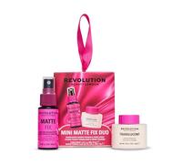 Revolution Mini Matte Fix Duo, baking powder & spray fissante | 2 mini Matte essenziali, baking powder & spray fissante, vegan & Cruelty-Free