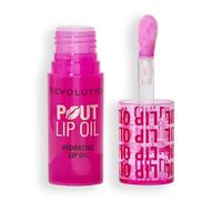 Revolution, Pout Lip Oil, Lampone Rosa, 4 ml | Olio Nutriente Labbra Teinté, Altissima Brillantezza e Finitura Non Appiccicosa, Vegano e Senza Crudeltà