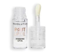 Revolution, Pout Lip Oil, Litchi Trasparente, 4 ml | Olio Nutriente Labbra Teinté, Altissima Brillantezza e Finitura Non Appiccicosa, Vegano e Senza Crudeltà
