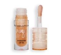 Revolution, Pout Lip Oil, Miele Shimmer, 4 ml | Olio Nutriente Labbra Teinté, Altissima Brillantezza e Finitura Non Appiccicosa, Vegano e Senza Crudeltà