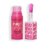 Revolution, Pout Lip Oil - Olio Nutriente Labbra Teinté, Altissima Brillantezza e Finitura Non Appiccicosa, Vegano e Senza Crudeltà, Anguria Rosa, 4 ml
