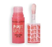 Revolution, Pout Lip Oil, Pesca Succosa, 4 ml | Olio Nutriente Labbra Teinté, Altissima Brillantezza e Finitura Non Appiccicosa, Vegano e Senza Crudeltà
