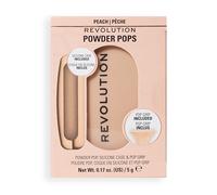 Revolution Powder Pops, Cipria Compatta che Uniforma la Pelle e Controlla la Lucidità, con Acai e Acido Ialuronico, Include Custodia e Pop Grip, Vegana, Peach, 5 g