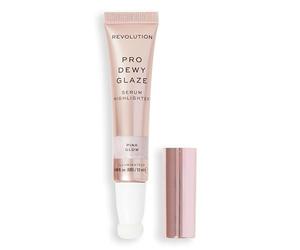 Revolution Pro, Dewy Glaze Serum Highlighter, Lightweight & Blendable, Illuminating Formula, Pink Glow, 12ml