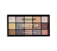 Revolution Reloaded Light It Up Palette Ombretti, Oro e Metallizzati | Pigmenti modulabili, tonalità multiuso per occhi e guance, formula senza talco