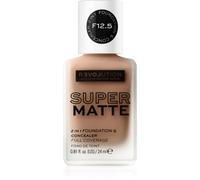 Revolution Relove Super Matte Foundation fondotinta opacizzante lunga tenuta colore F12.5 24 ml