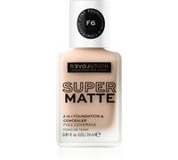 Revolution Relove Super Matte Foundation fondotinta opacizzante lunga tenuta colore F6 24 ml