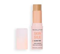 Revolution Skin Silk Glow Tint Stick Fondotinta Leggero - Pelle Luminosa, Nasconde le Imperfezioni e Leviga le Linee Sottili, Medium Tan Warm, 8g