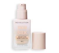 Revolution Skin Silk Serum Foundation, F2NC Toni di Pelle Chiari | Copertura Modulabile, con Acido Ialuronico Idratante per un Finish Naturale, Vegan e Cruelty-Free, 23ml