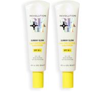Revolution Skin, Sunray Glow crema solare viso SPF 50+, formula leggera non grassa con vitamina C, Vegan & Cruelty-Free, 50 ml (Confezione da 2)