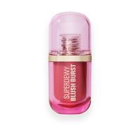 Revolution Superdewy Liquid Blush Burst - Aufbaubarer Flüssig-Blush für Wangen mit Serum-Formel (Peptide & Hyaluronsäure), vegan & tierversuchsfrei - Strawberry Milkshake Cool Pink - 4,2 ml