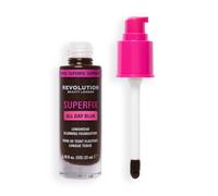 Revolution Superfix Blur Longwear Foundation, fondotinta effetto matte a coprenza da media ad alta, F20NC, per carnagioni scure o molto scure, 23 ml