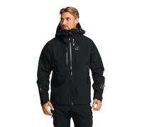 RevolutionRace Cyclone 3L Shell Jacket da Uomo, Giacca Impermeabile con Riflettori Recco per l'escursionismo, Black, L