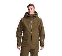 RevolutionRace Cyclone 3L Shell Jacket da Uomo, Giacca Impermeabile con Riflettori Recco per l'escursionismo, Dark Olive, M