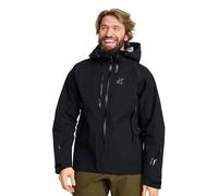 RevolutionRace Cyclone 3L Shell Jacket da Uomo, Giacca Impermeabile con Riflettori Recco per l'escursionismo, Black, S