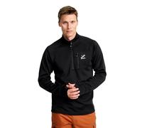 RevolutionRace Evolution Half-Zip Stretch Fleece da Uomo, Maglione in Pile per Escursioni e Attività all'Aperto, Black, XL