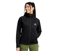 RevolutionRace Evolution Stretch Fleece Hoodie da Donna, Felpa con Cappuccio con Zip per Escursioni e Attività All'aperto, Black, XS