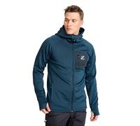 RevolutionRace Evolution Stretch Fleece Hoodie da Uomo, Felpa con Cappuccio con Zip per Escursioni e Attività All'aperto, Moonlit Ocean, M