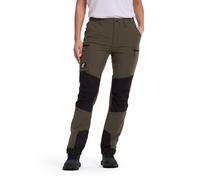 RevolutionRace Nordwand Stretch High-Waist Pantaloni Outdoor da Donna, Pantaloni per L'escursionismo e Attivitá all'Aria Aperta, da Trekking e da Lavaro, Robusti e Resistenti, Moss Grey/Black, S