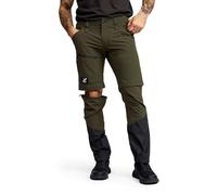 RevolutionRace Range PRO Stretch T Zip-off Pants da Uomo, Pantaloni da Trekking Convertibili per attività all'aperto, Forest Night/Anthracite, XL