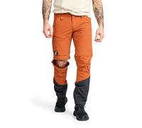 RevolutionRace Range PRO Stretch T Zip-off Pants da Uomo, Pantaloni da Trekking Convertibili per attività all'aperto, Teracotta Brown/Anthracite, M