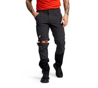 RevolutionRace RVRC GP PRO Stretch Zip-off Pants da Uomo, Pantaloni da Trekking Convertibili per attività all'aperto, Anthracite/Black, M