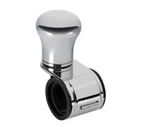 PILOT 00042 Revolve, pomello Volante in Alluminio Cromato, Staffa cromata, Universale per Volanti con Sezione da 20 a 40 mm