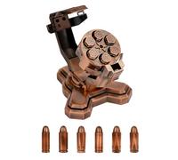 Revolver Dice DND Set di dadi con bomba atomica fidget spinning, rocker con contenitore in metallo poliedrico, set di dadi DND per giochi da tavolo a tema crimine di guerra fantascientifico di D&D