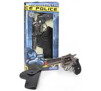 Revolver metallico polizia con fondina Gonher