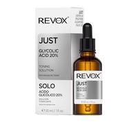 REVOX B77 - Just Acido Glicolico 20%, 30 ml, Siero all'Acido Glicolico, Soluzione Tonificante, Esfoliante per il Viso, Migliora la Consistenza, Uniforma il Tono, Riduce Rughe e Macchie Scure
