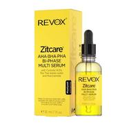REVOX B77 - Zitcare AHA BHA PHA Bi-Phase Multi Serum, 30 ml, Siero Viso, Esfoliazione Delicata, Detergente per Pori e Punti Neri, Leviga la Pelle, Riequilibra il Sebo, Idrata e Lenisce le Irritazioni
